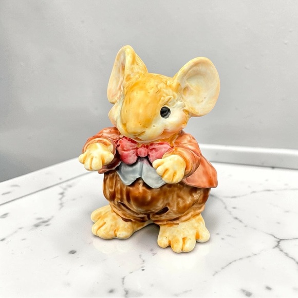 Vintage 1991 Ganz Little Cheesers Papa Woodsworth Mouse Ceramic Figurine #05101 - Picture 4 of 10